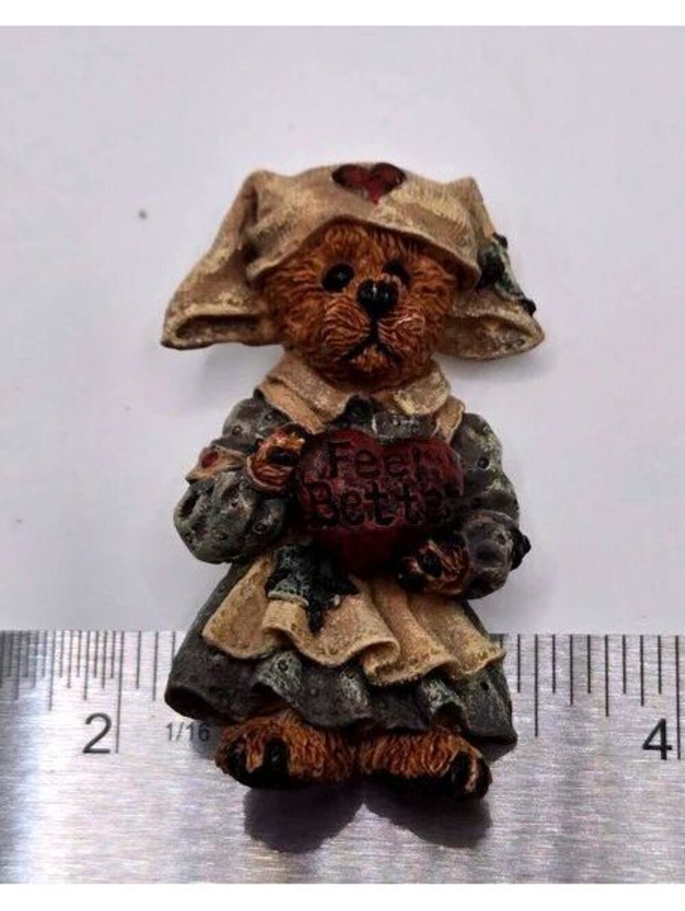 Boyds Bears Nurse Clara Feel Better Resin Brooch Pin 1995